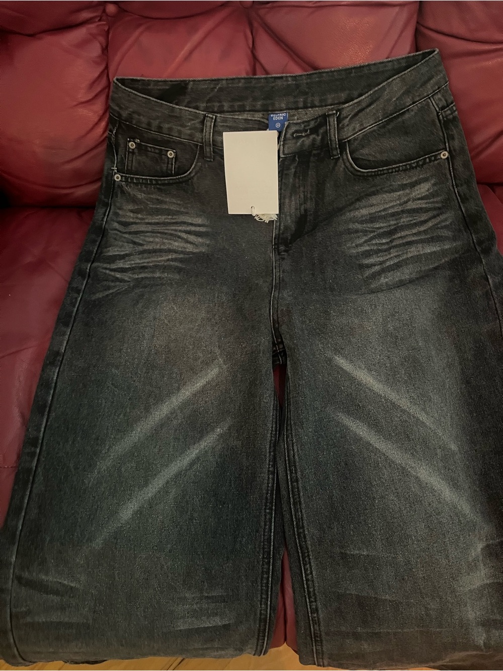 Men's Black Washed Jeans